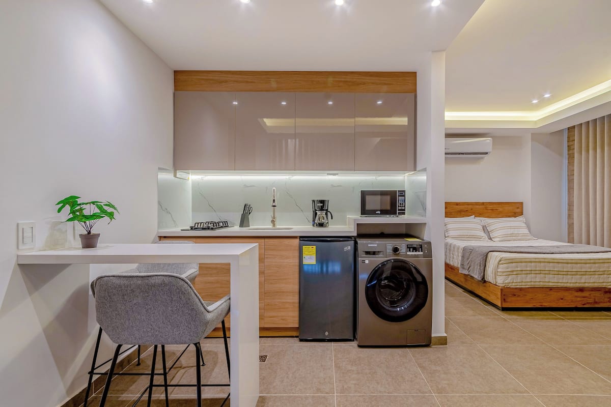 Blackout drapes, iron/ironing board, free WiFi, bed sheets
