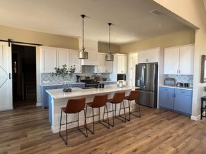 Microwave, oven, stovetop, dishwasher