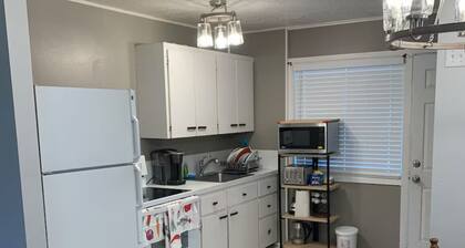 King, queen, & twin bed. 2-bedroom. Fenced around.