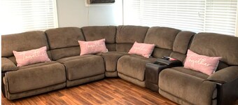 King, queen, & twin bed. 2-bedroom. Fenced around.