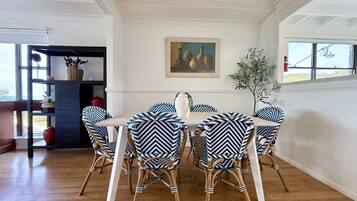 Apartment, Balcony, Beach View | In-room dining