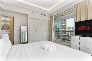 2 bedrooms, in-room safe, iron/ironing board, WiFi