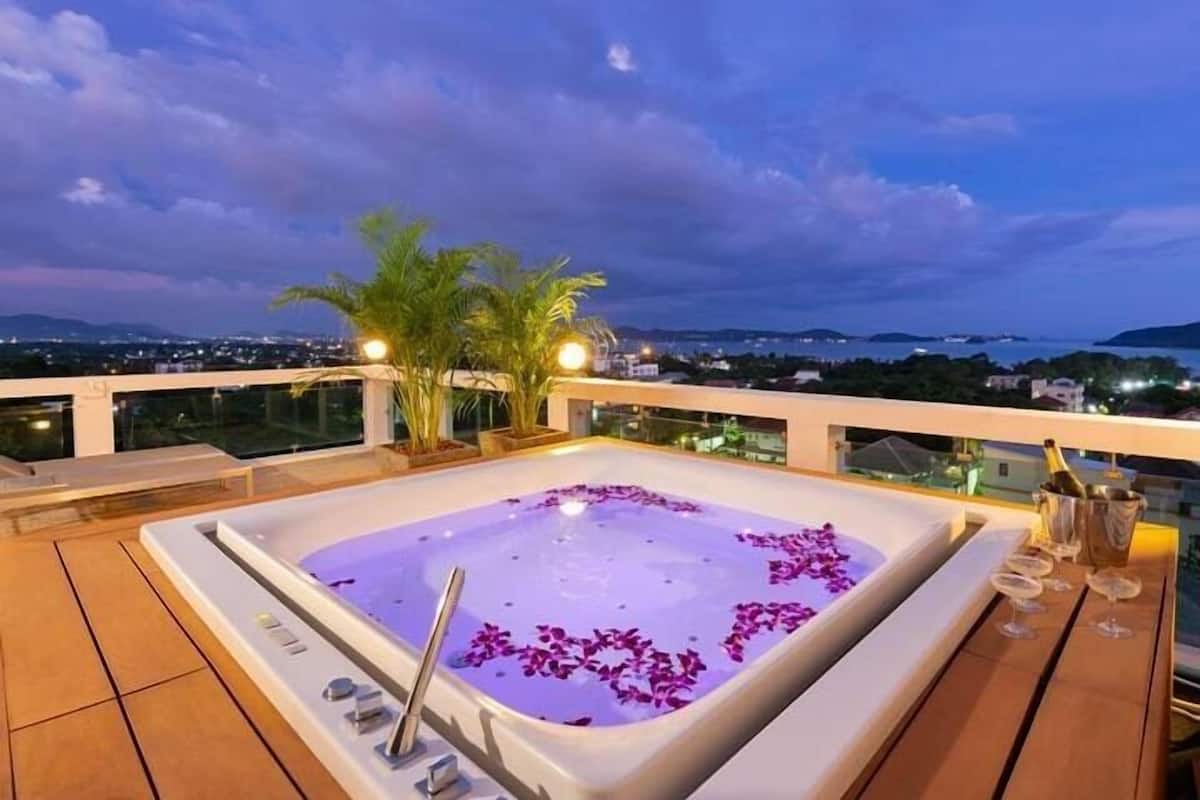 Villa, Balcony | Private spa tub