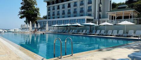 Indoor pool, seasonal outdoor pool