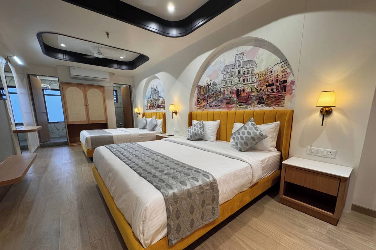 Habitación familiar | Ropa de cama de alta calidad, edredón y camas con efecto memoria