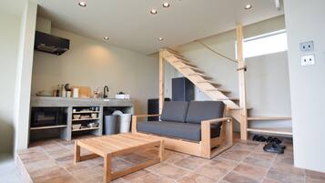 Villa, Beachfront | Living area