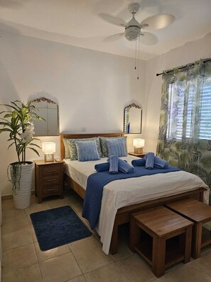 2 bedrooms, iron/ironing board, WiFi, bed sheets