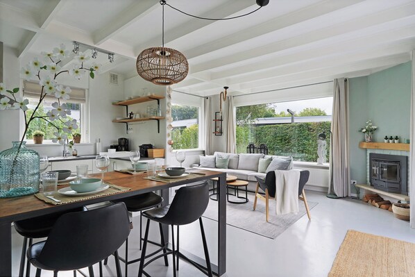 Fernseher, Kamin, Videothek