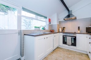 House, Patio | Private kitchen