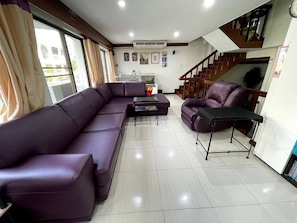 Shared Dormitory, 1 Bedroom, City View | Living room - Room-central of Bangkok First White Room (Bangkok)