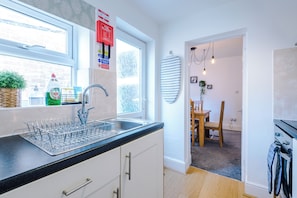 House, Patio | Private kitchen