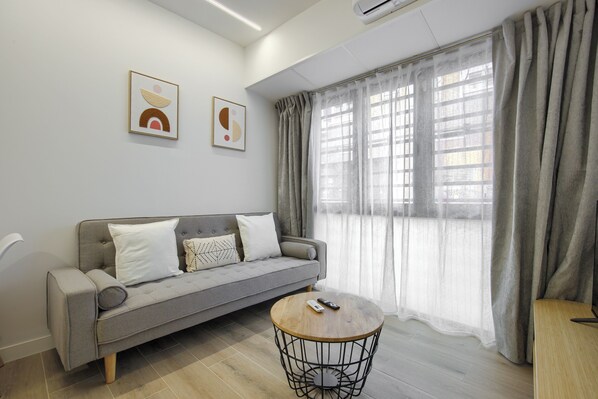 Habitación doble, accesible en silla de ruedas, planta baja | Zona de estar