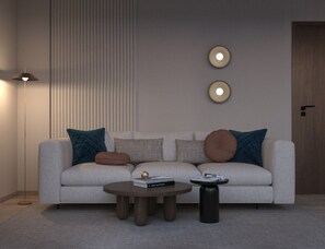 Acropolis Serenity Suite with Hot Tub | Living area