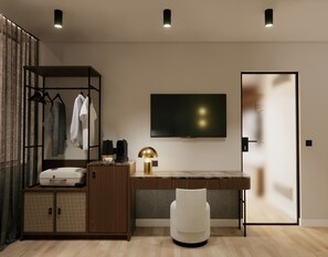 Two-Bedroom Apartment with Street View | In-room safe, blackout drapes, soundproofing, iron/ironing board
