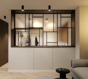 Two-Bedroom Apartment with Street View | Living area
