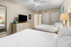 3 bedrooms, internet, bed sheets