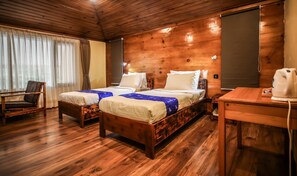 Deluxe Double or Twin Room, Balcony, Mountain View | Hypo-allergenic bedding, down comforters, iron/ironing board
