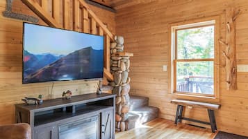 电视、壁炉、书、办公室