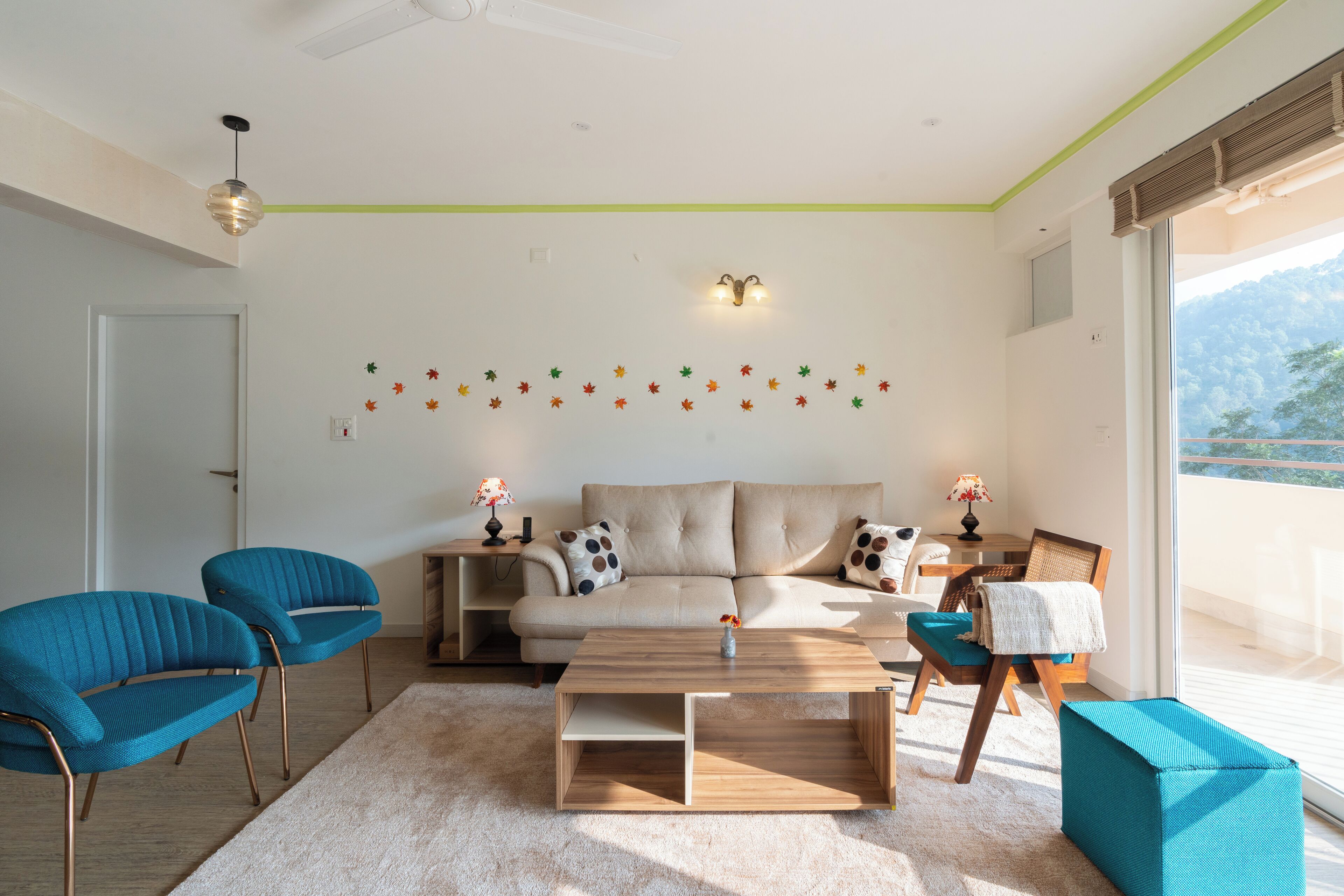 Standard Apartment, Valley View | Living area | 32-inch LED TV with cable channels