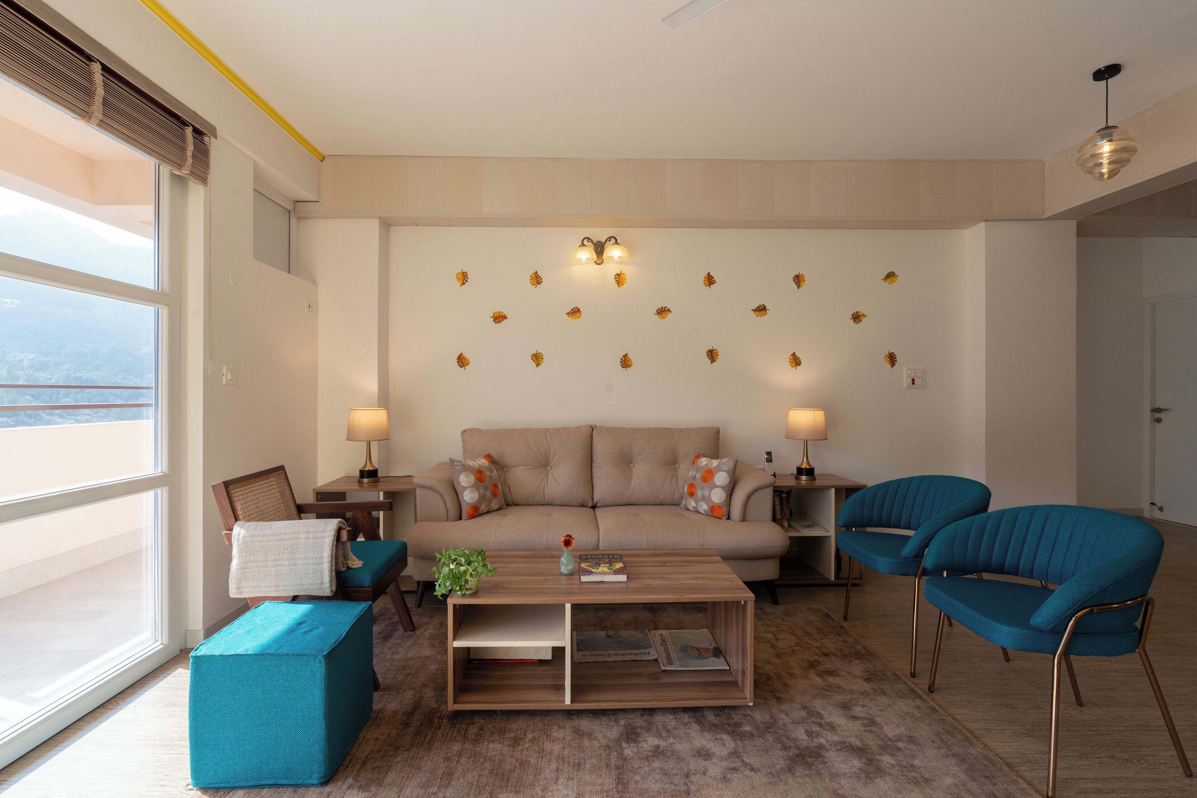 Luxury Quadruple Room, Valley View | Living area | 32-inch LED TV with cable channels