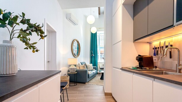 Leilighet (1 Bedroom) | Eget kjøkken | Kjøleskap, mikrobølgeovn, ovn og kokeplater