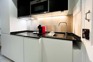 Fridge, microwave, dishwasher, highchair