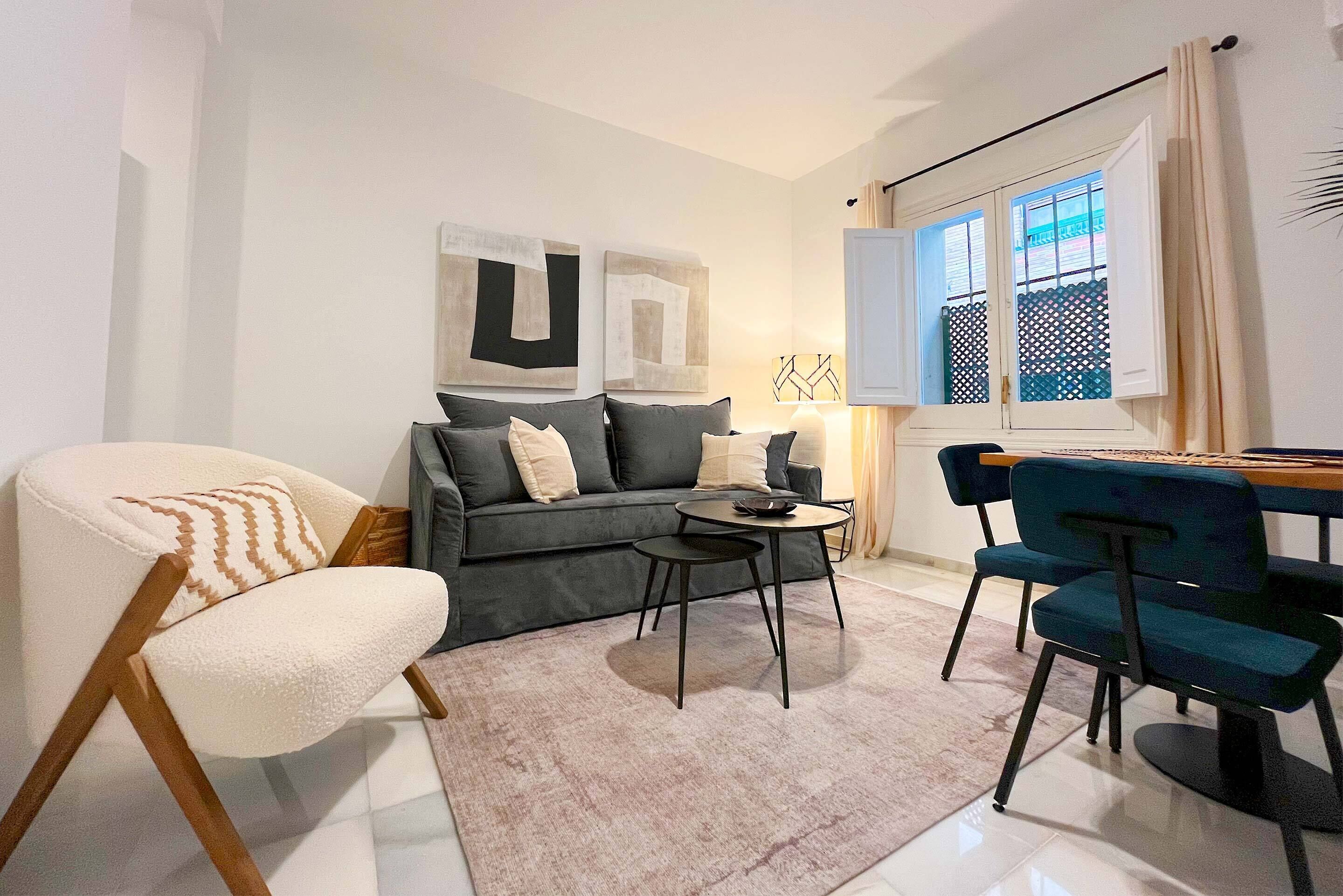 Apartment (1 Bedroom) | Living area