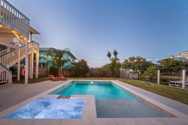 A heated pool