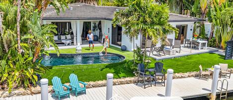 A heated pool