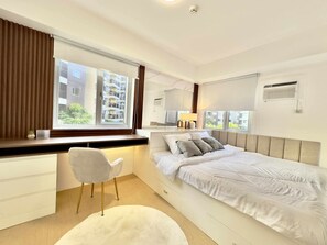 2 室のベッドルーム、WiFi、ベッドシーツ