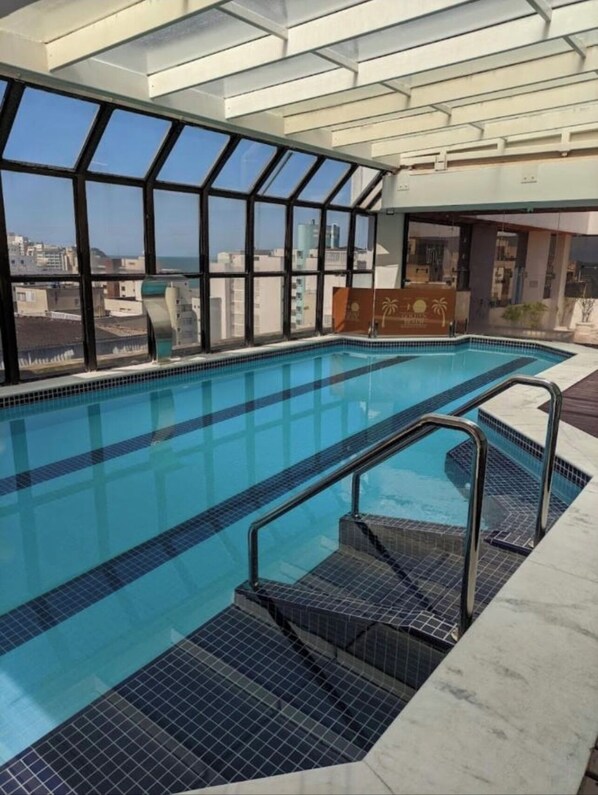 Indoor pool, a heated pool