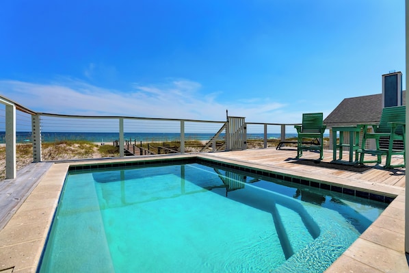 A heated pool