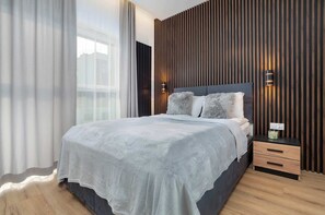 1 chambre, bureau, fer et planche à repasser, lit parapluie