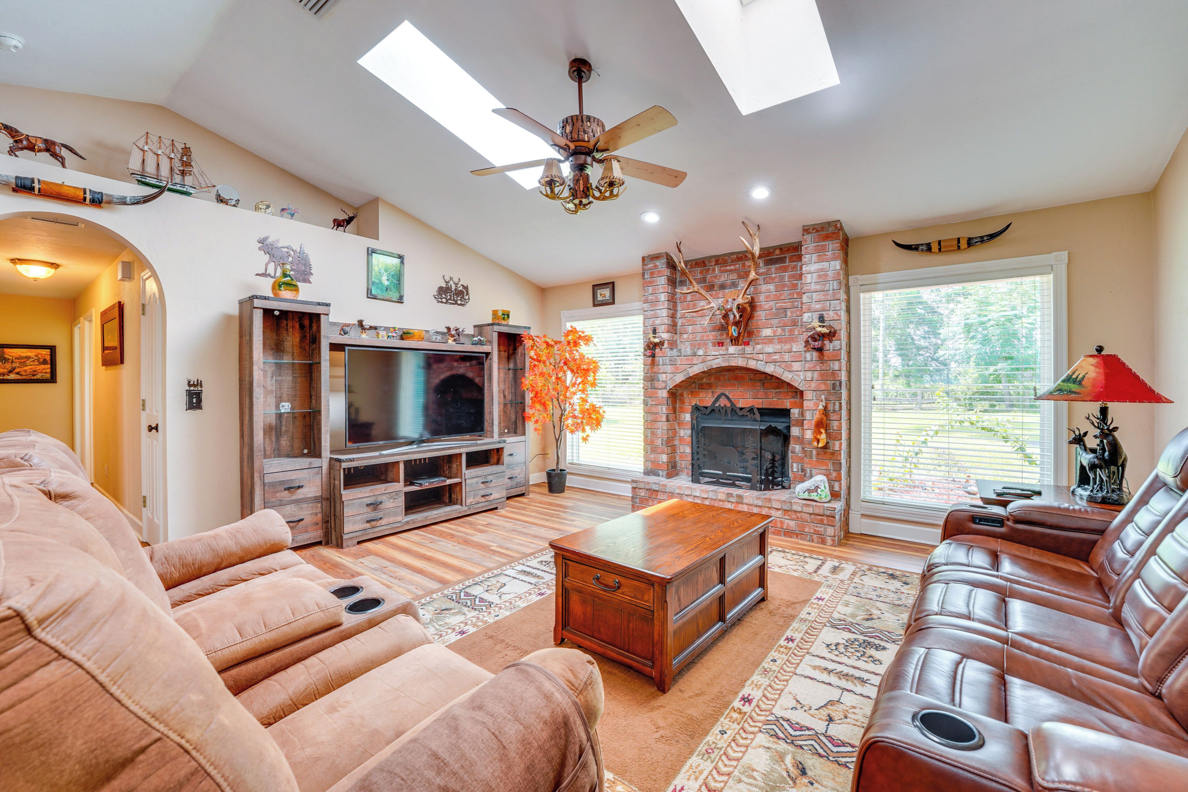 House (3 Bedrooms) | Living area | TV, fireplace