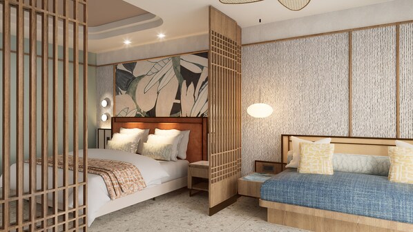 Peralatan tempat tidur premium, bar mini percuma, peti besi dalam bilik 