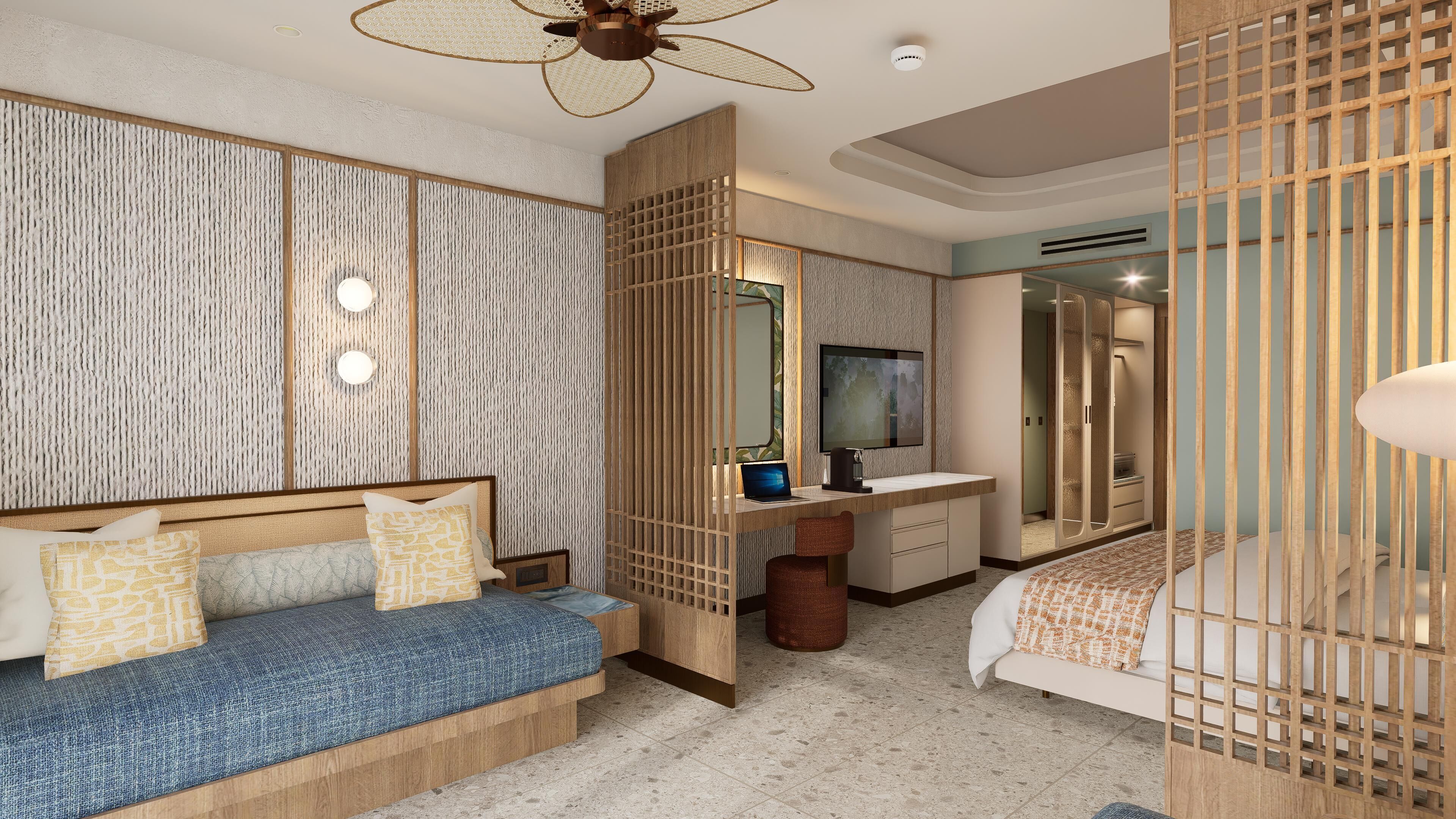 Premium bedding, free minibar, in-room safe, soundproofing