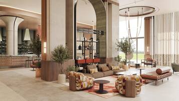 6 bars/lounges, een poolbar, een strandbar