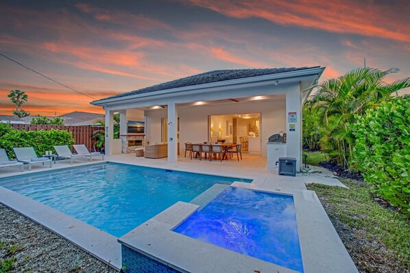 A heated pool