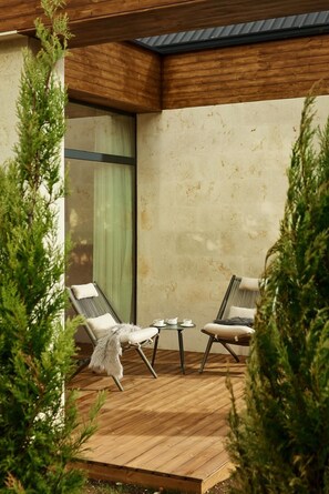 Vil·la de luxe, 2 dormitoris, vistes al jardí (Private Sauna) | Terrassa o pati