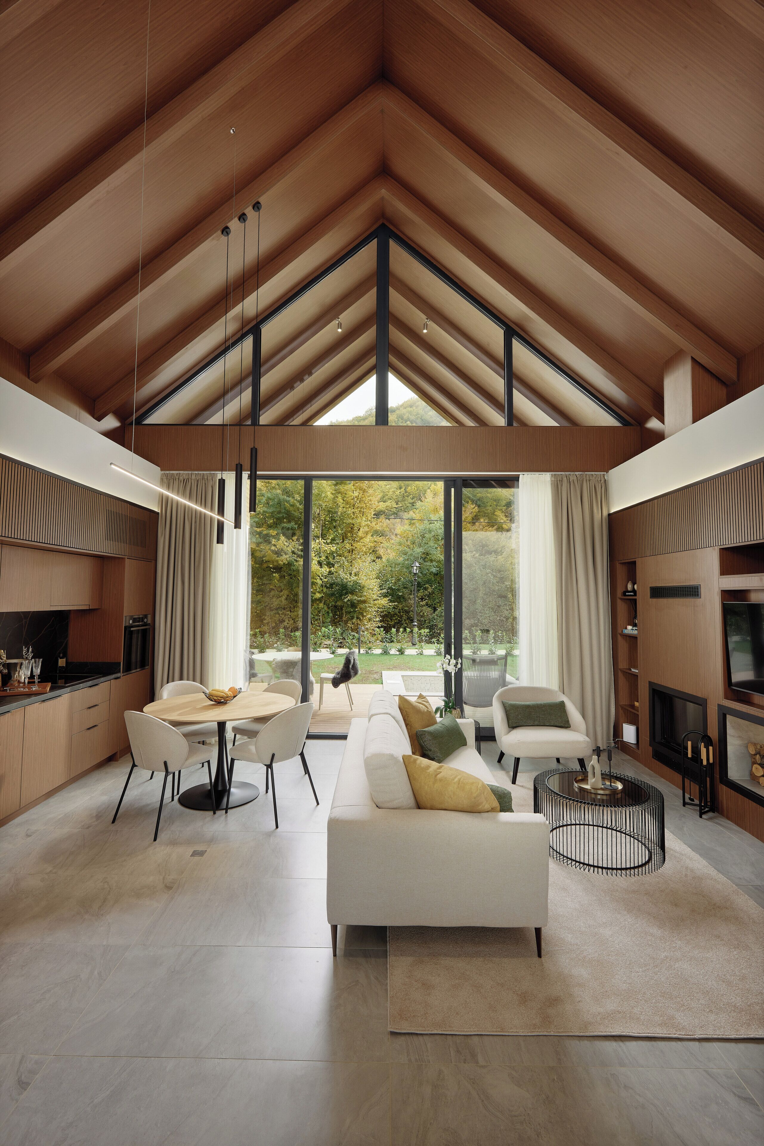 Villa Luxe, 2 chambres, vue jardin (Private Sauna) | Coin séjour