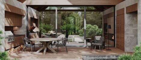 Luxury Villa, 2 Bedrooms, Garden View (Private Sauna) | Terrace/patio