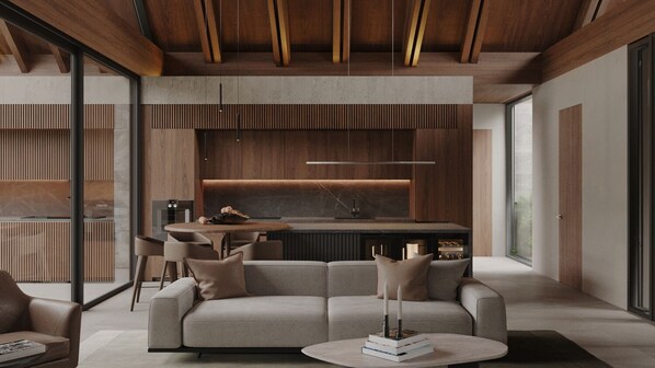 Luxury Villa, 2 Bedrooms, Garden View (Private Sauna) | Living area