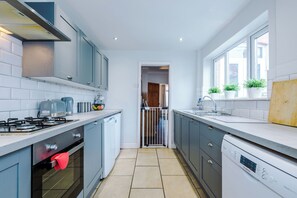 House, Patio | Private kitchen