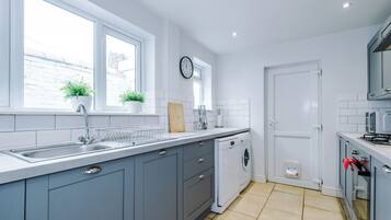 House, Patio | Private kitchen