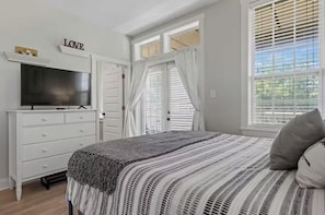 2 bedrooms, iron/ironing board, travel crib, WiFi