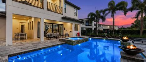 Outdoor pool, a heated pool