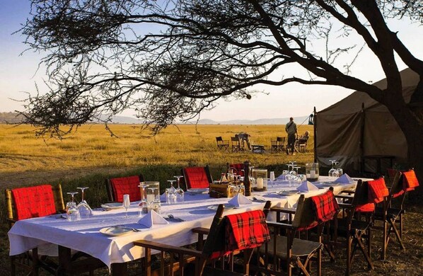 Outdoor dining - Fantastic 8-bedroom house with AC in Arusha Tanzania (Arusha Tanzania)