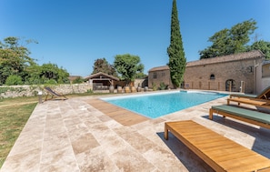 A heated pool