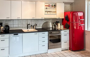 Fridge, dishwasher, coffee/tea maker