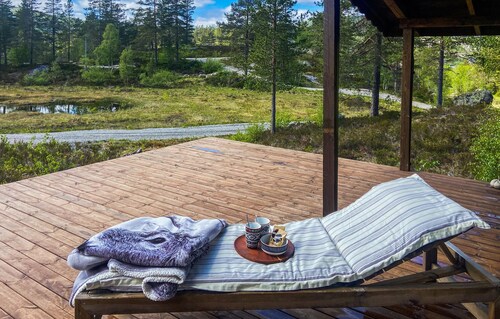 Nice home in åseral with house a mountain view